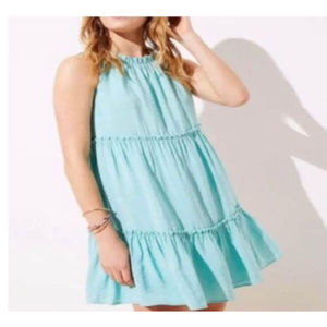 ✨ NWT - LOFT Ann Taylor BOHO Tiered Mint Seafoam Green Swing Dress Size Medium
